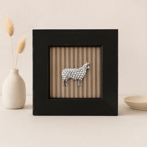 Black and Silver Framed Sheep Wall Art